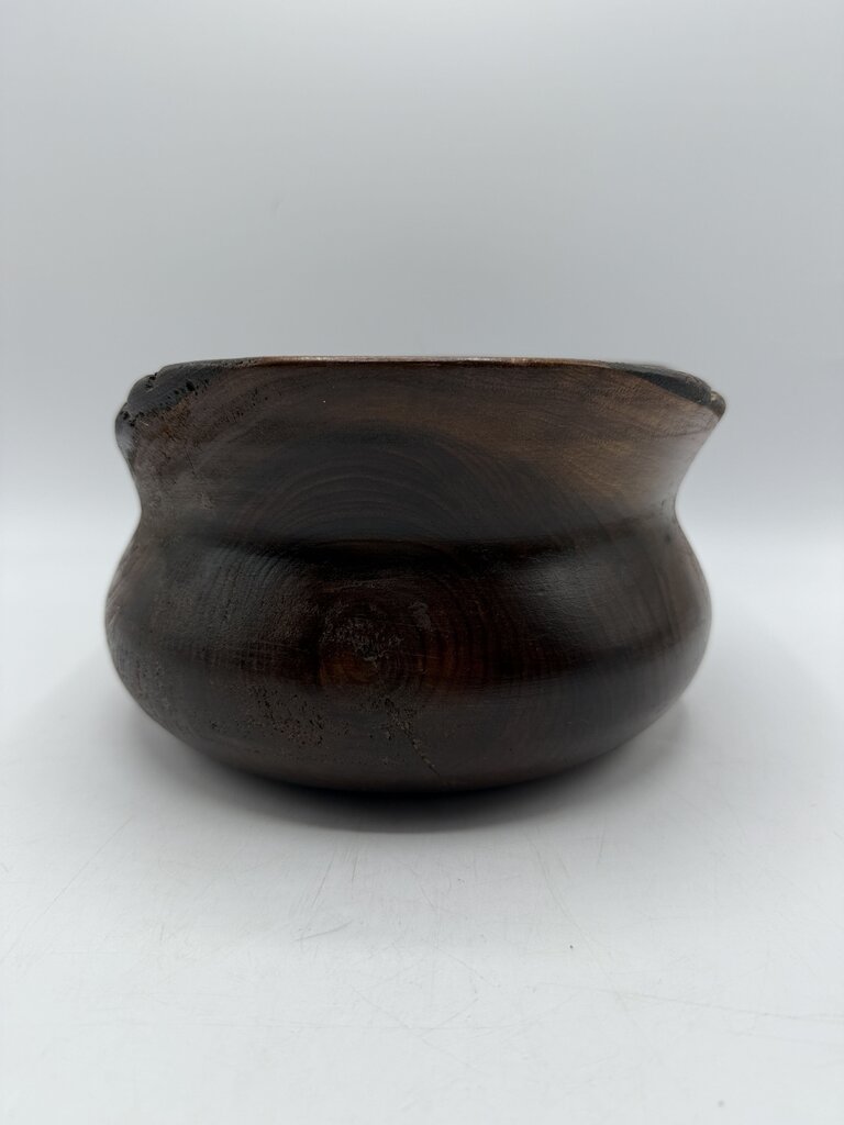 Solid Walnut Wood Bowl Handmade Signed /rw