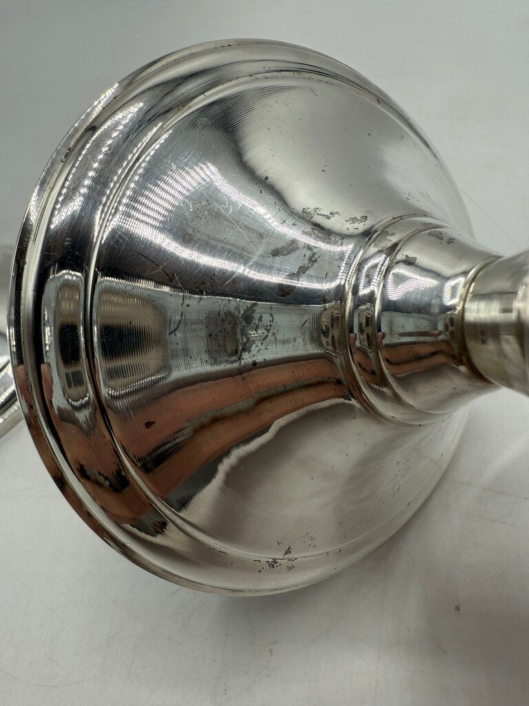 Pair of Gift America Sterling Silver Candlestick Holders 4.25” tall