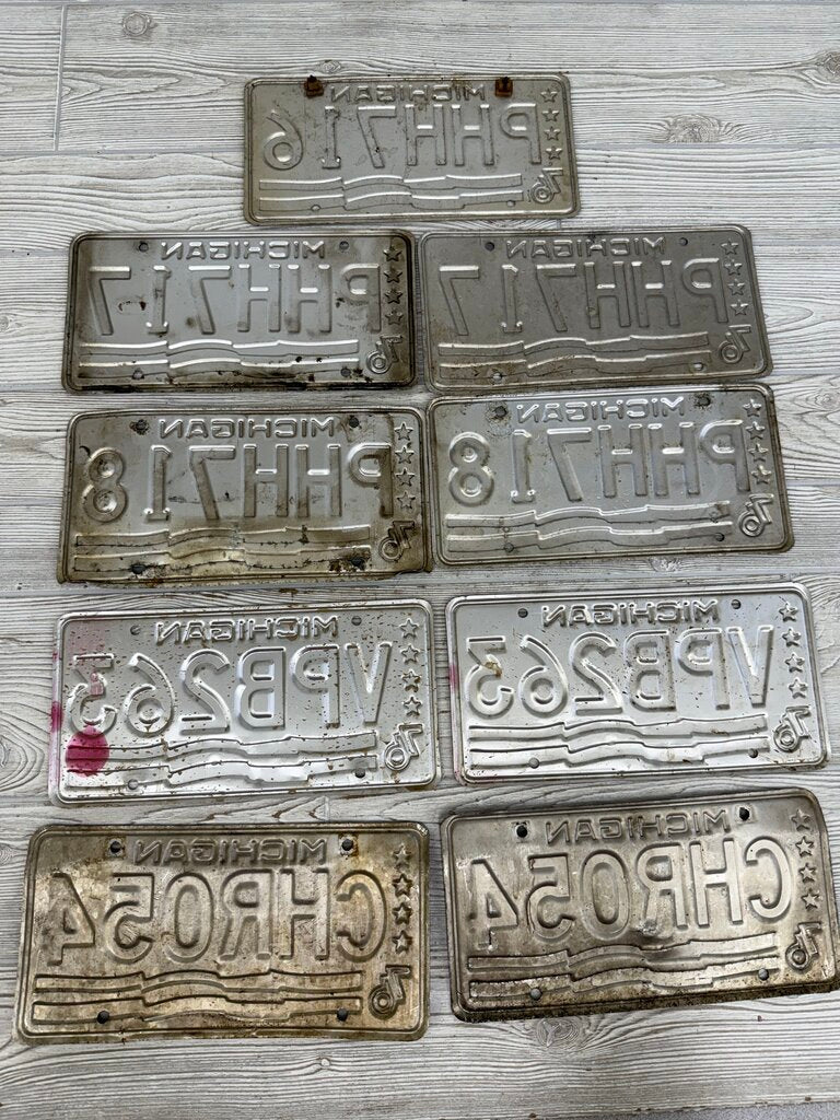 Bicentennial 1976 Michigan State License Plate lot of 9 /roh