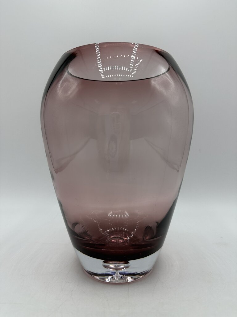 Amethyst Blown Glass Vase w/Controlled Bubble 7.5” /ro