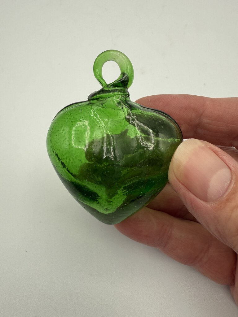 Set of 4 Blown Glass Heart Ornaments Sun Catchers /ro