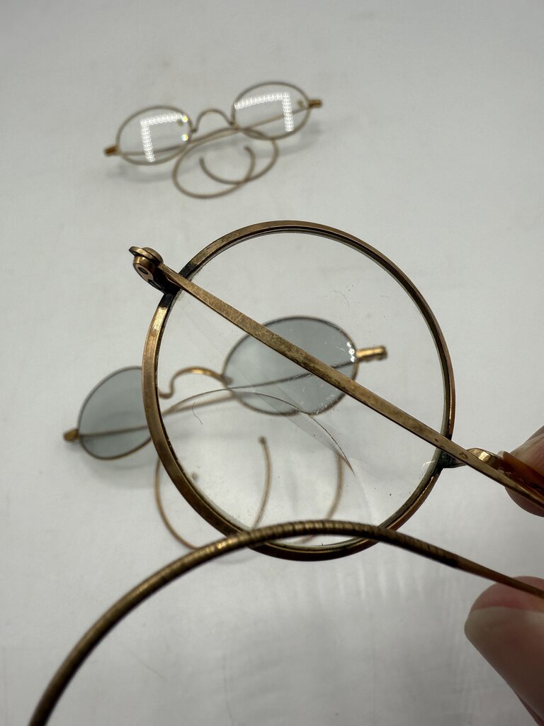 Antique Wire Rim Eyeglasses Set of 3 /ro