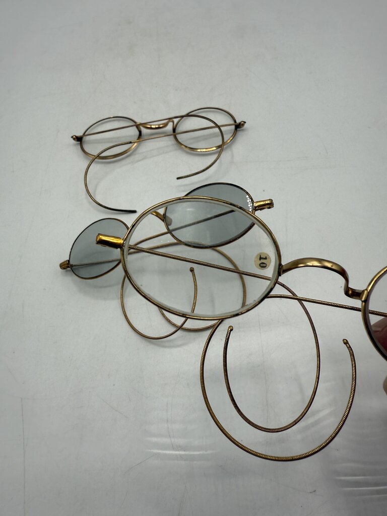 Antique Wire Rim Eyeglasses Set of 3 /ro