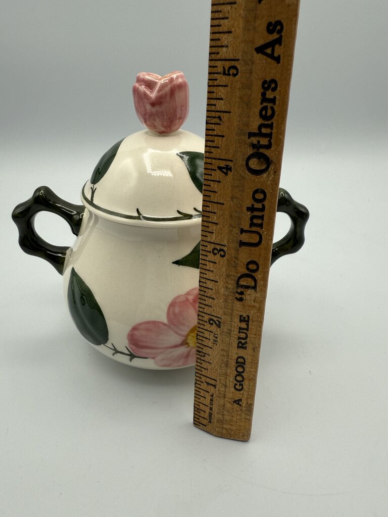 Villeroy & Boch Wild Rose pattern Sugar Bowl w/lid and Creamer /roh
