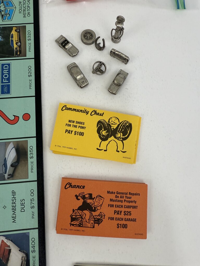 35th Anniversary Mustang Monopoly Board Game 1999 /rb
