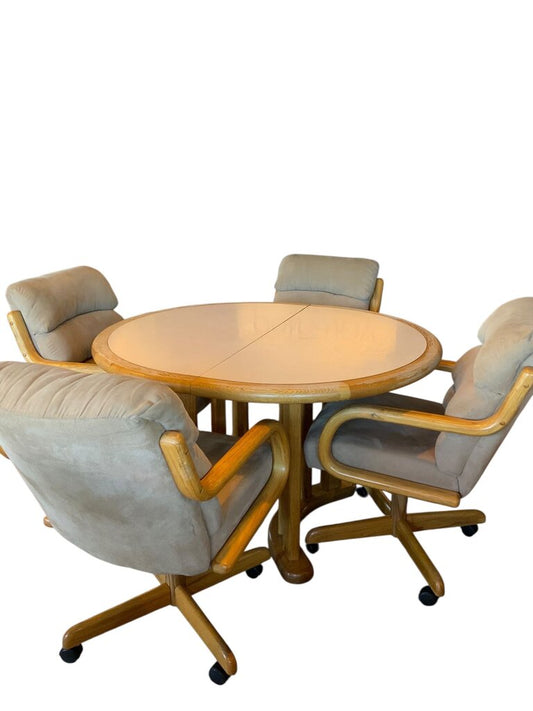 Table, Leaf And 4 Chairs