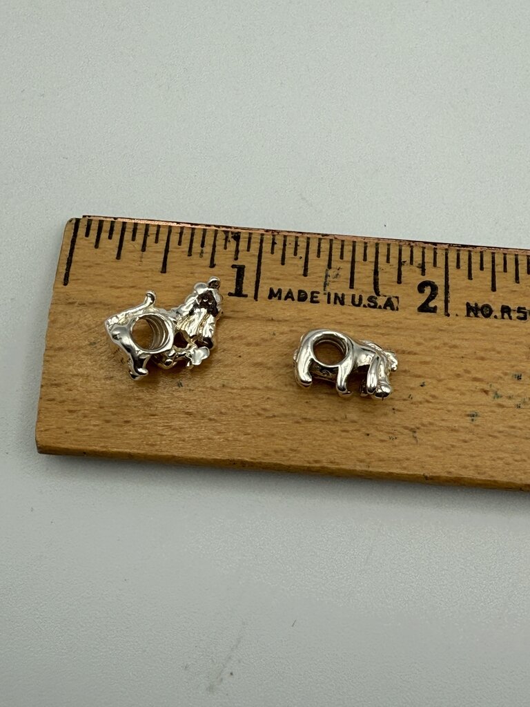 Authentic Pandora Disney Eeyore & Tigger Sterling Charms /ro