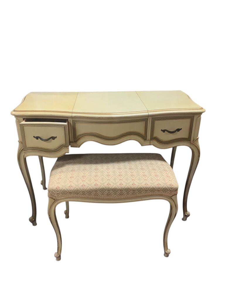 Vanity With Ottoman