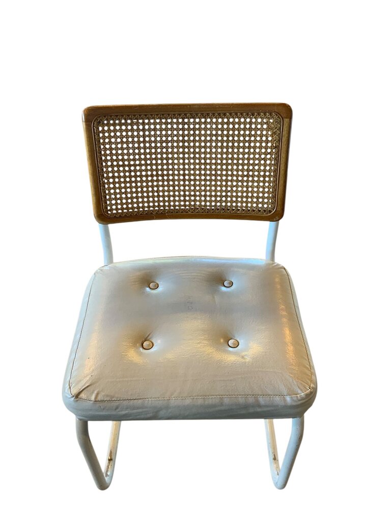 Retro Table And 4 Wicker Back Chairs