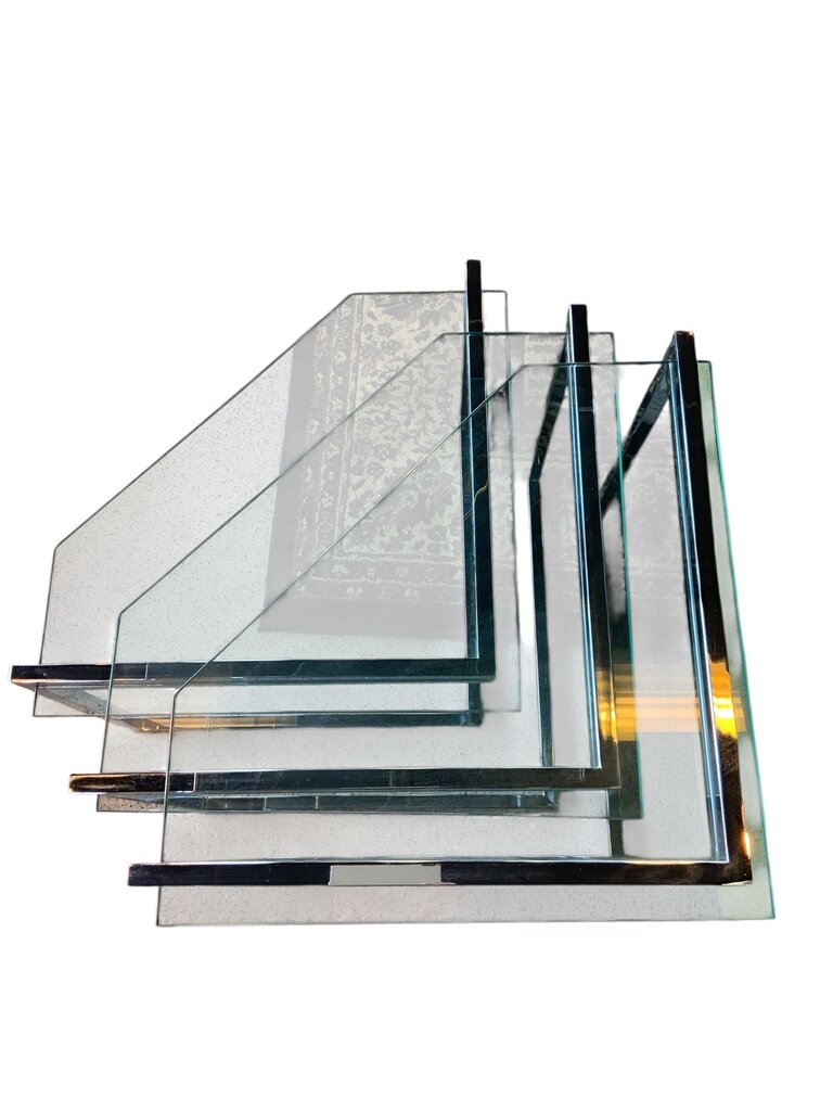 Set Of 3 Glass Nesting Tables