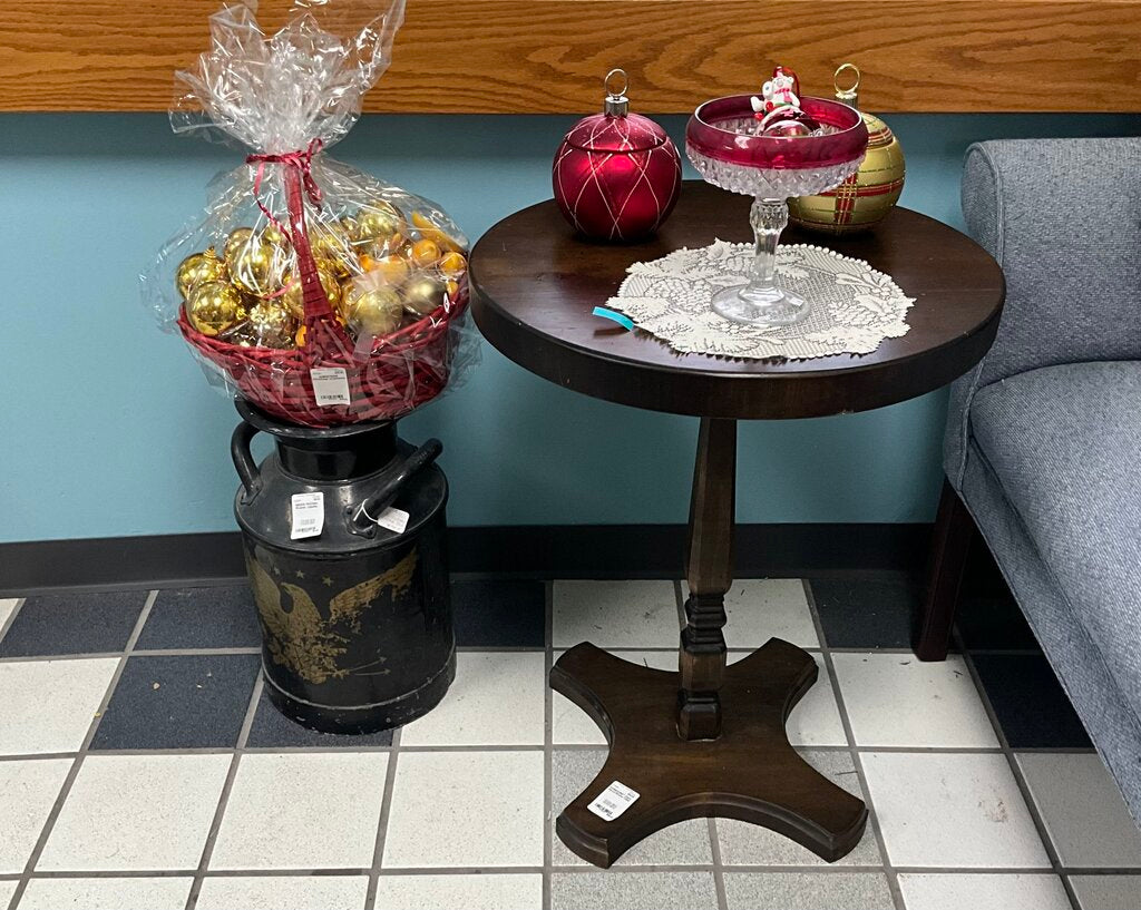 Dark Wood Round Table