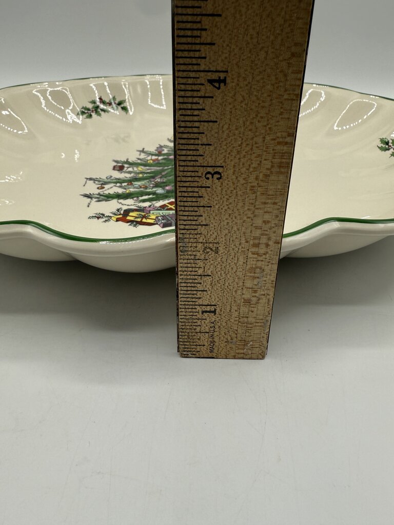 Spode Christmas Tree Large Scalloped Oval Serving Tray /rb
