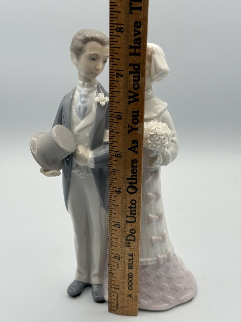 VTG Lladro Wedding Bride & Groom #4808 Cake Topper Figurine RETIRED /ro