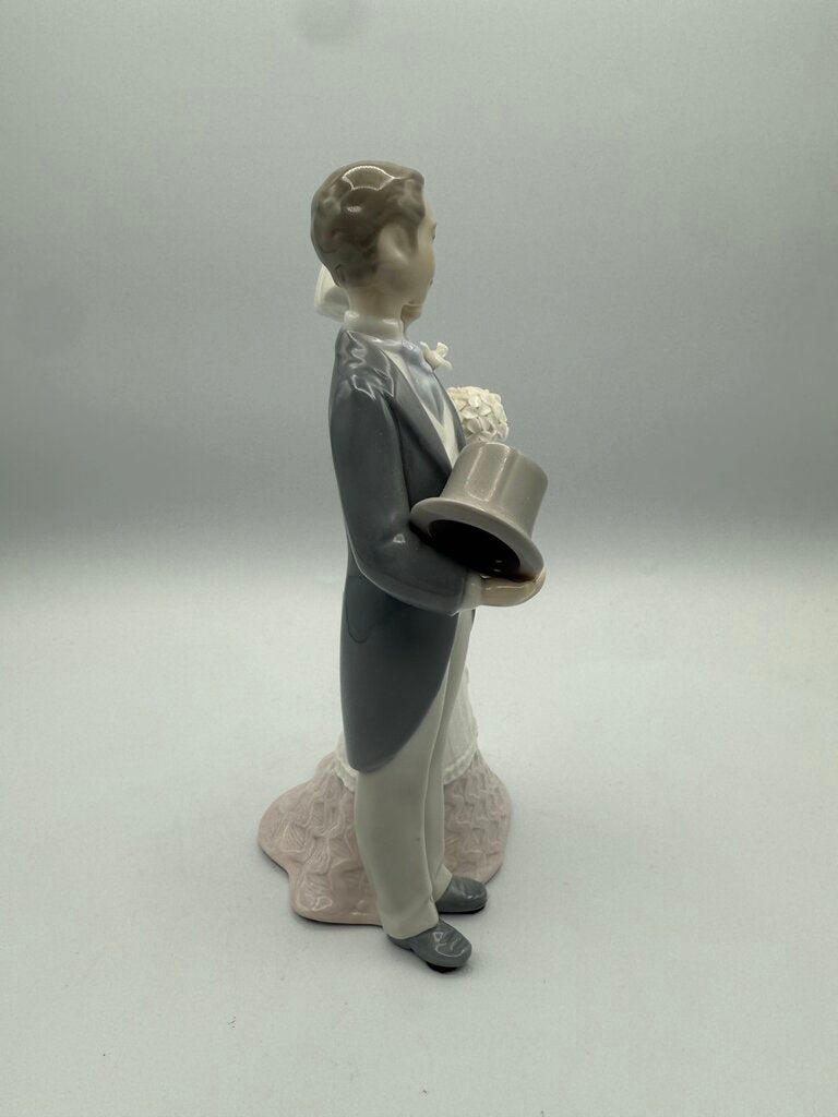VTG Lladro Wedding Bride & Groom #4808 Cake Topper Figurine RETIRED /ro