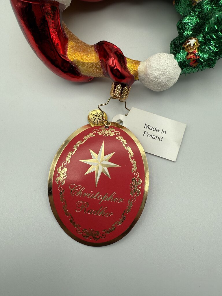 Christopher Radko Holiday Ornament “Over The Moon For Christmas” /rw