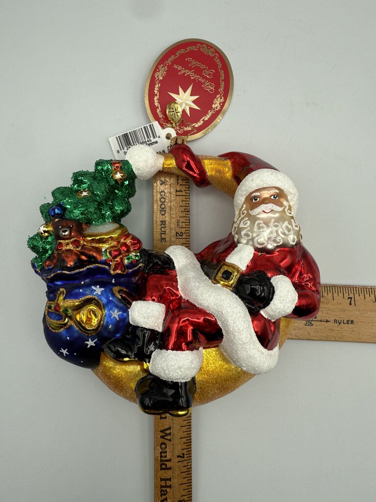 Christopher Radko Holiday Ornament “Over The Moon For Christmas” /rw