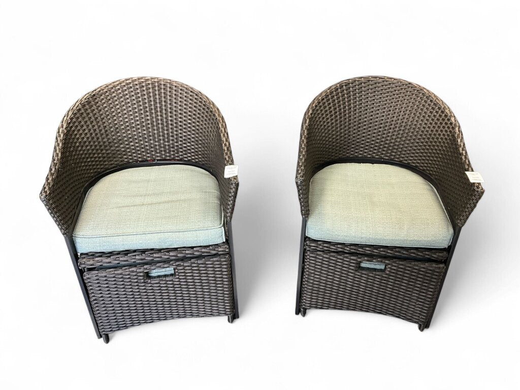 Pair of Wicker Patio Chairs