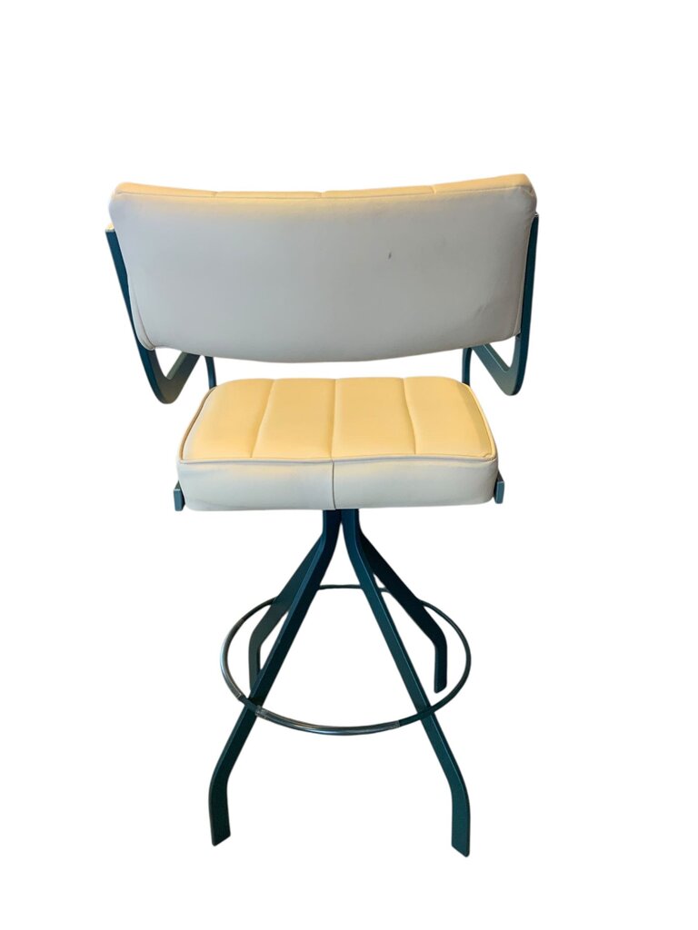 Creme Leather Bar Stool