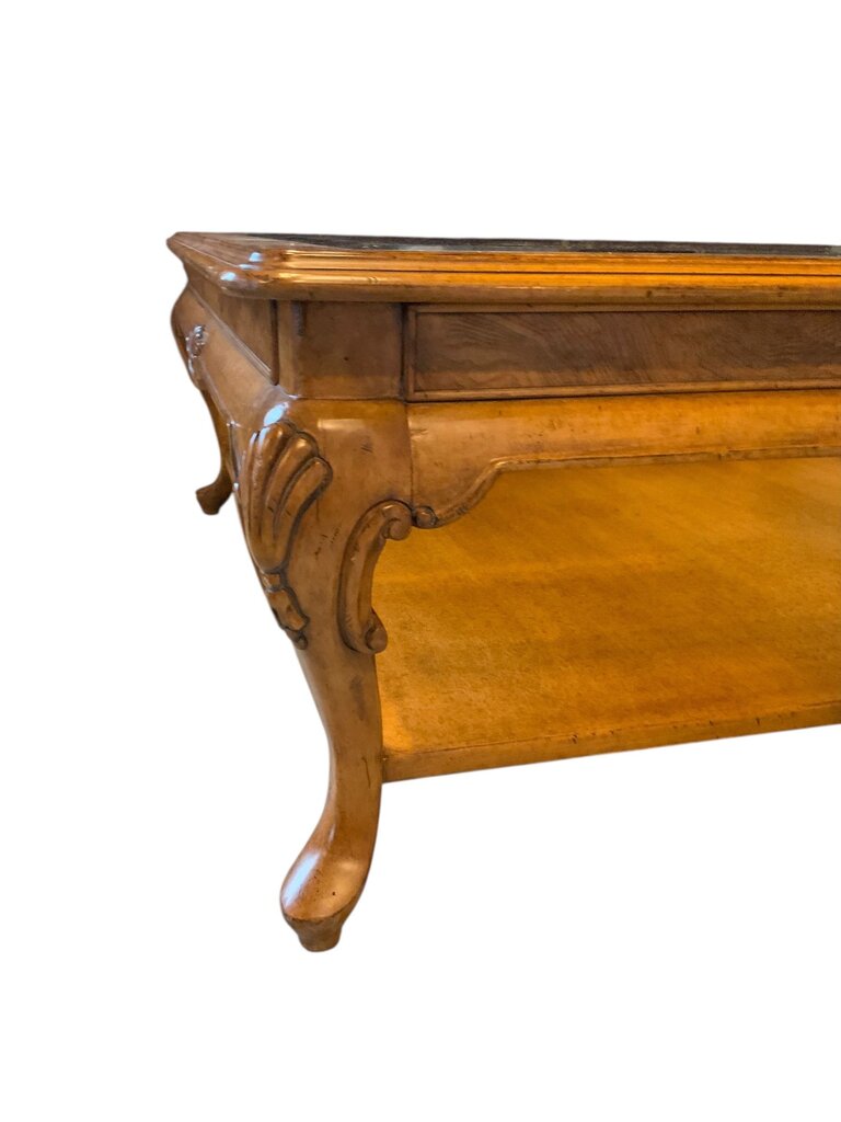 Large Square Glass Top Coffee Table