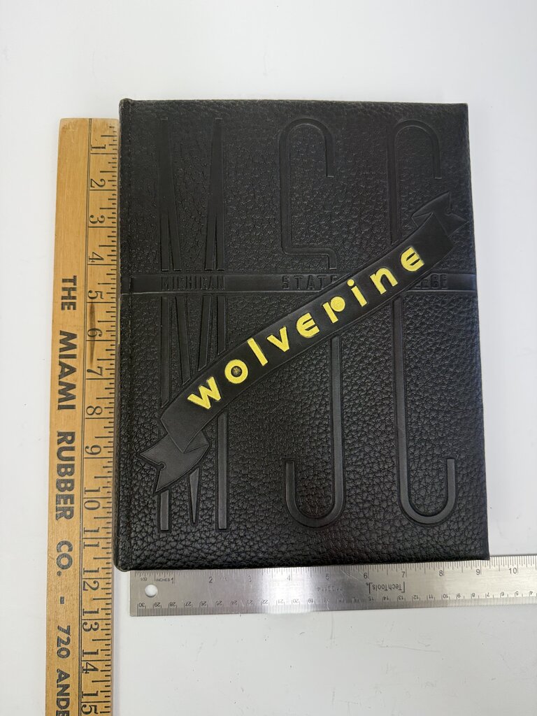 Vintage Michigan State College Yearbook Wolverine 1938 /rb