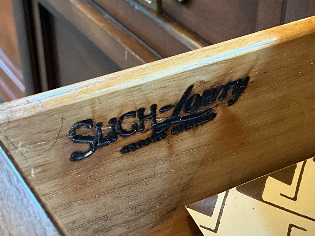 Sligh Tooled Leather Top Desk