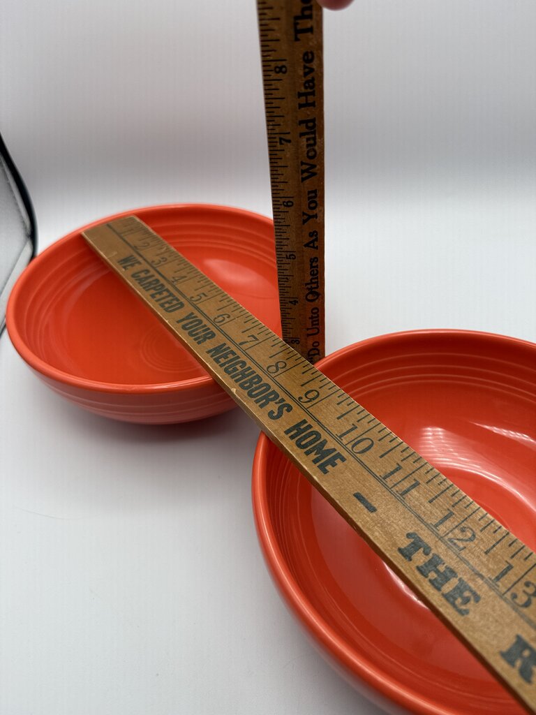 Fiestaware Poppy Orange Set of 2 Bistro Bowls 7” /rb