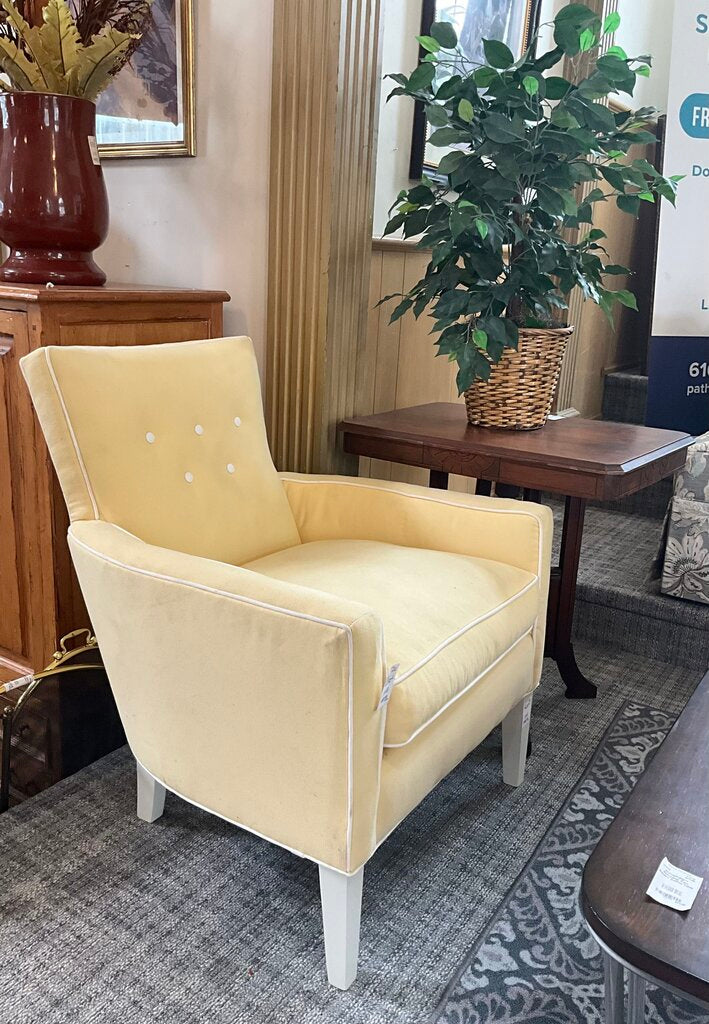 Robin Bruce Light Yellow Upholstered Accent Chair