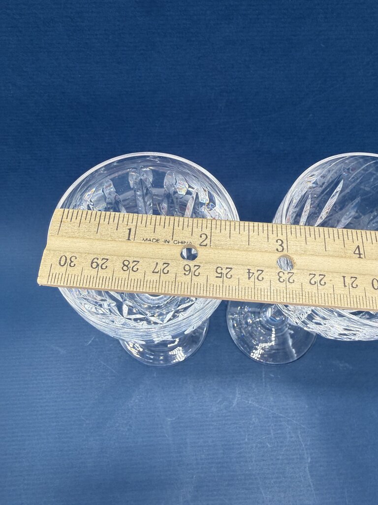 Waterford Clear Crystal Kildare Claret Wine Glasses set of 2 /roh
