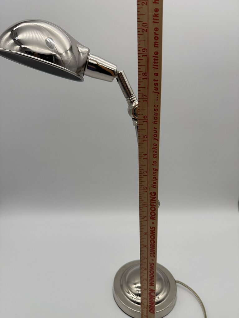 Chrome Adjustable Table Lamp Weighted Base /rw