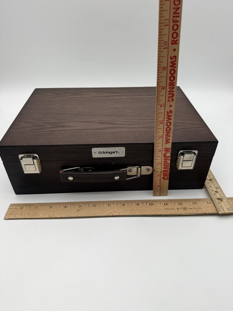 KingArt Wooden Artist Storage Box 2-Tier Espresso Finish /rw