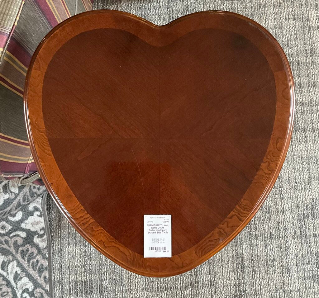 Lane, Earls Court Collection Heart Shaped Side Table