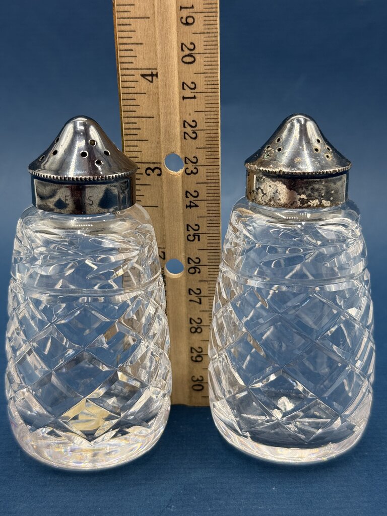 VTG Waterford Crystal Glendore Salt And Pepper Shakers Set /ro