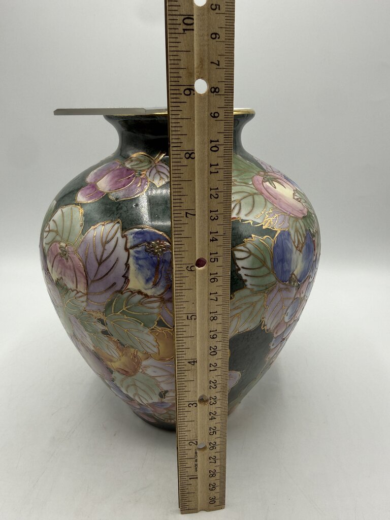 VTG Andrea by Sadek Vase Fruit & Flower 9” tall /rw