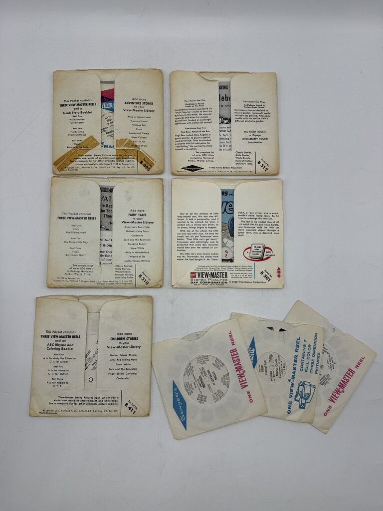 VTG View-Master lot of 5 Reels Stero Pictures Children’s Classics /ro