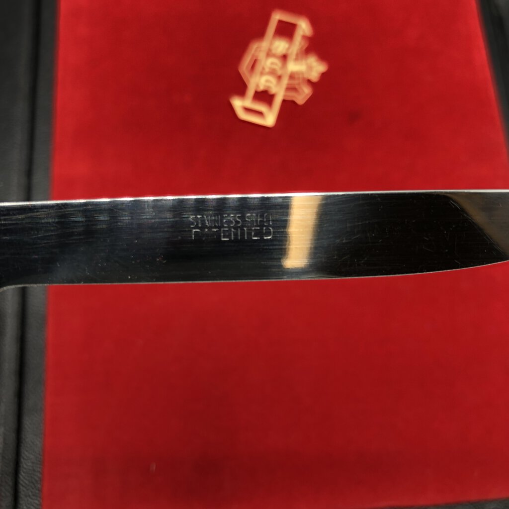 Mid Century Stainless Steel Steak Knife Set of 6 /b