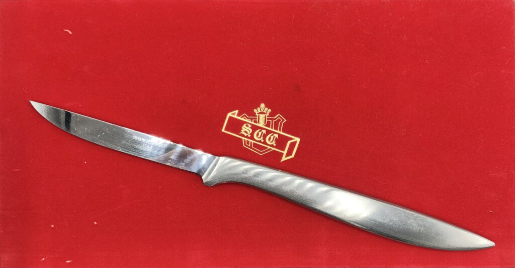 Mid Century Stainless Steel Steak Knife Set of 6 /b