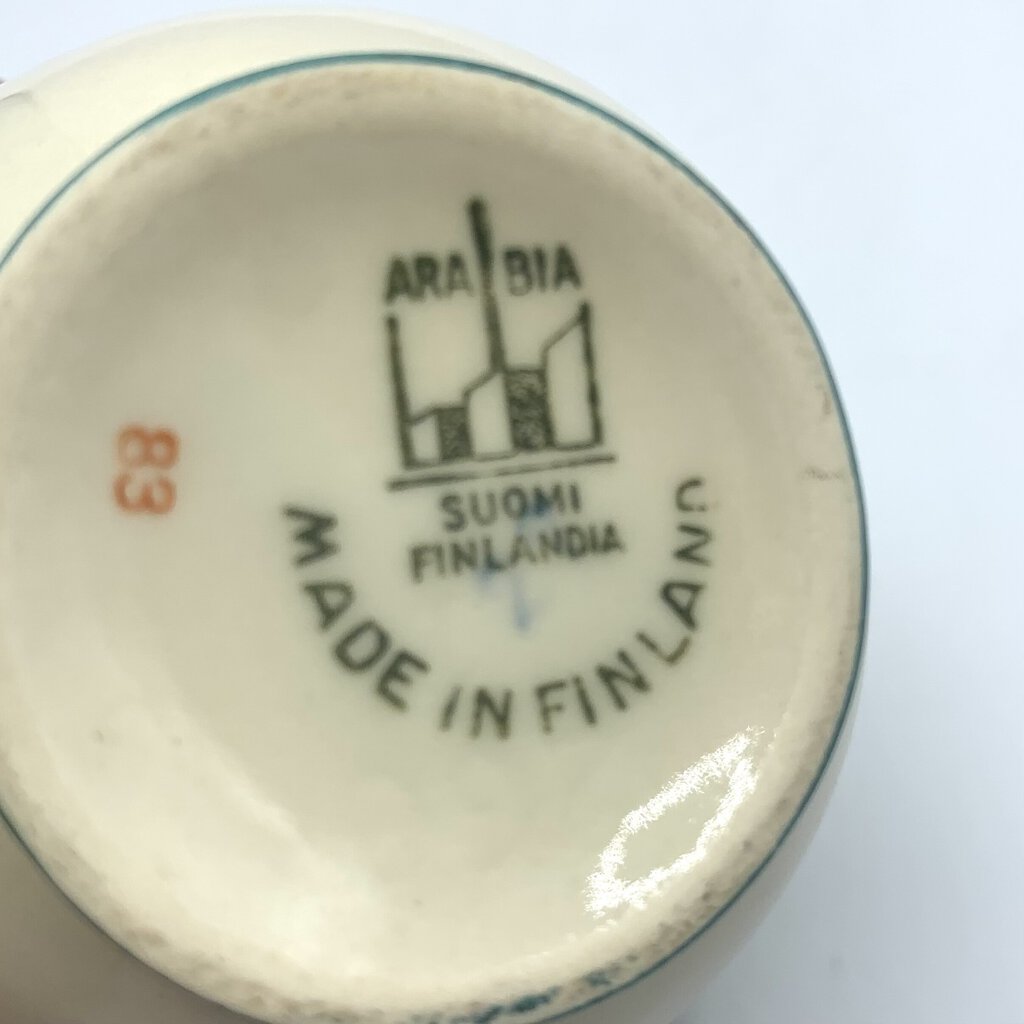 Vintage ARABIA of FINLAND Suomi Finlandia Hand-painted Bud Vase /hgo