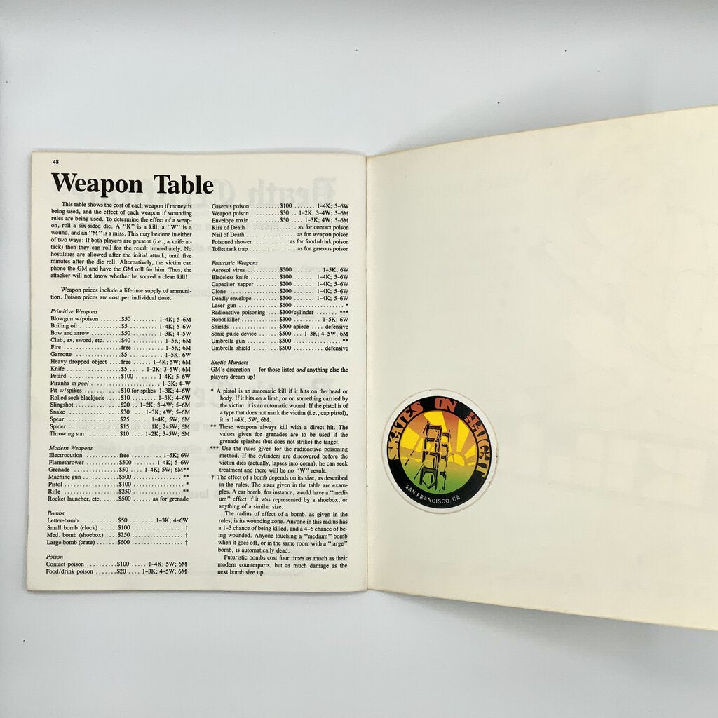 The Live Roleplaying Game Killer Second Edition Steve Jackson Games /ah