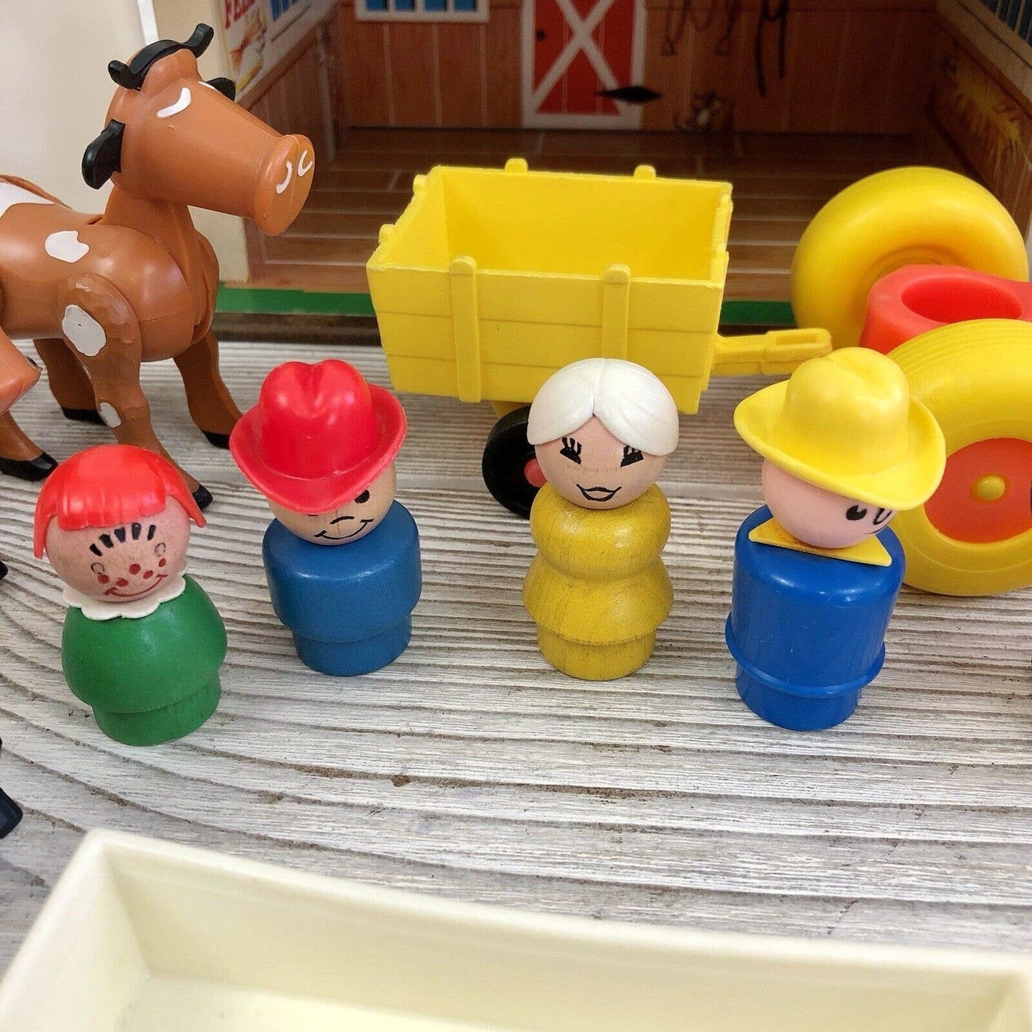1967 & 1968 Fisher Price Family Farm Play Set /b
