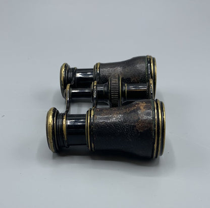 French Leather and Brass Opera Glasses by Lemaire Fabt, Paris c.1880 /hg