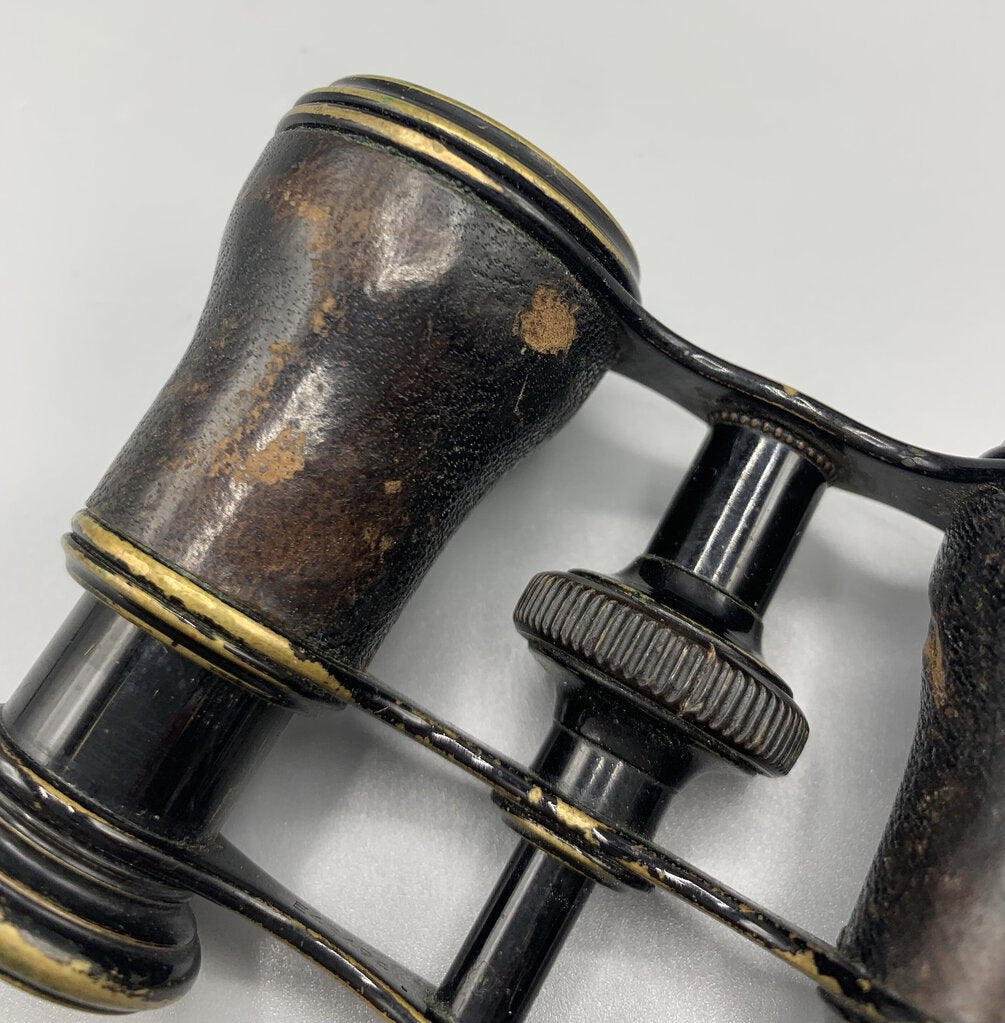 French Leather and Brass Opera Glasses by Lemaire Fabt, Paris c.1880 /hg