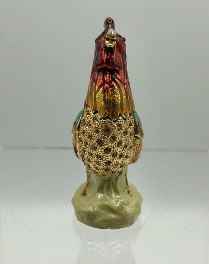 Collectible RUCINNI Hinged Rooster Trinket Box /b