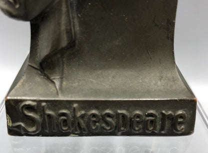 Small Cast Bronze William Shakespeare Bust Sculpture /b