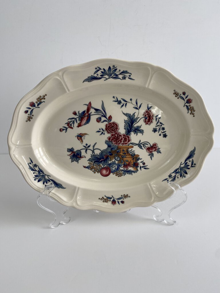 Wedgwood Williamsburg Potpourri NK510 Oval Serving Platter 15 3/4” /rb