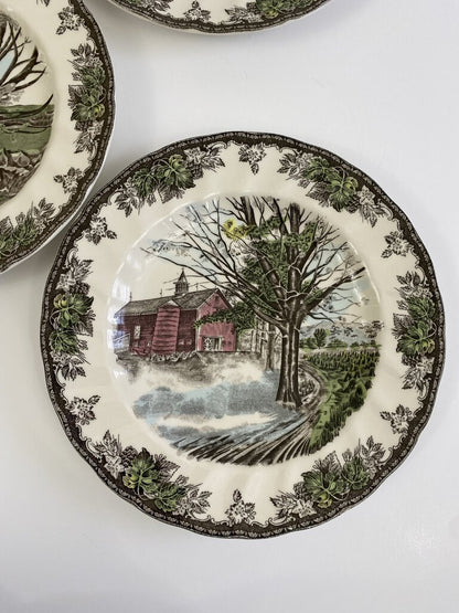 Johnson Bros. Friendly Village pattern 10.5” Dinner Plates Set of 5 Excellent! /rb