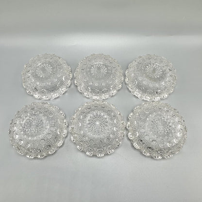 Set OF 6 Vintage EAPG Westmoreland Glass Fruit Dishes #909 Lacy Daisy