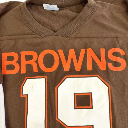 Vintage 80s NFL Cleveland Browns #19 Bernie Kosar Childs T Shirt Jersey XL /cb