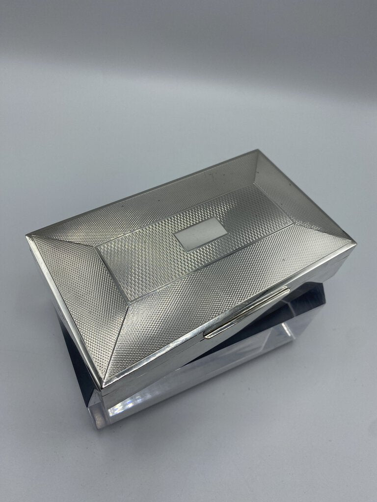 sterling cigarette holder Estate Georg Jensen Silver Card/Cigarette Case No 75C Sterling silver (.925) Wood lined interior Hinged top Made in America Impressed Tiffany Mens Rectangular Cigarette Case Sterling