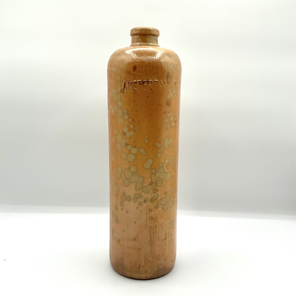 Antique Dutch Erven Lucas 1 L Stoneware Bottle /ah