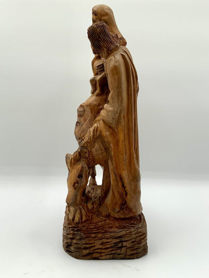 Hand Carved Olive Tree Wood The Holy Family /ah